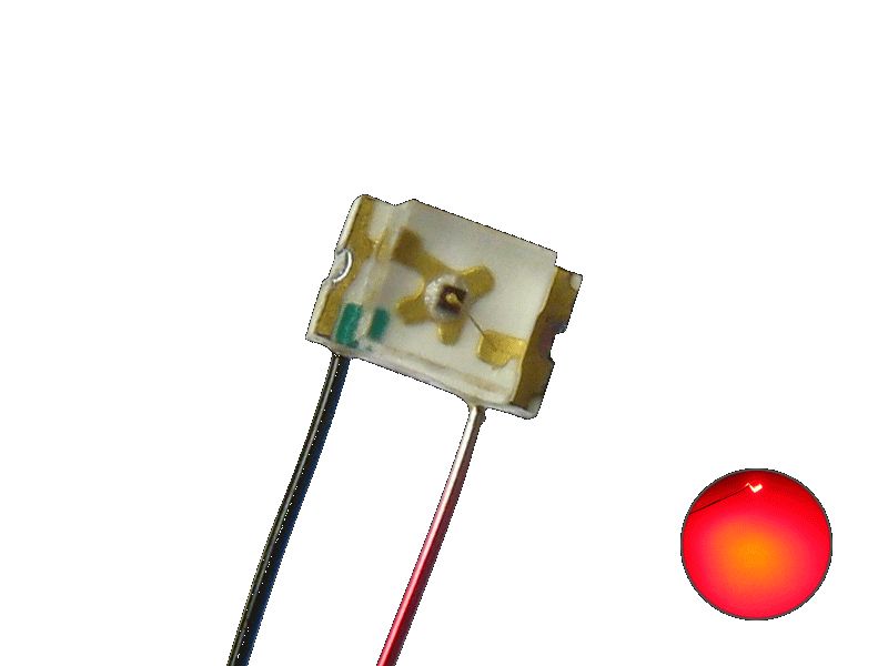 50260 LED SMD 0805 mit Lackdraht rot
