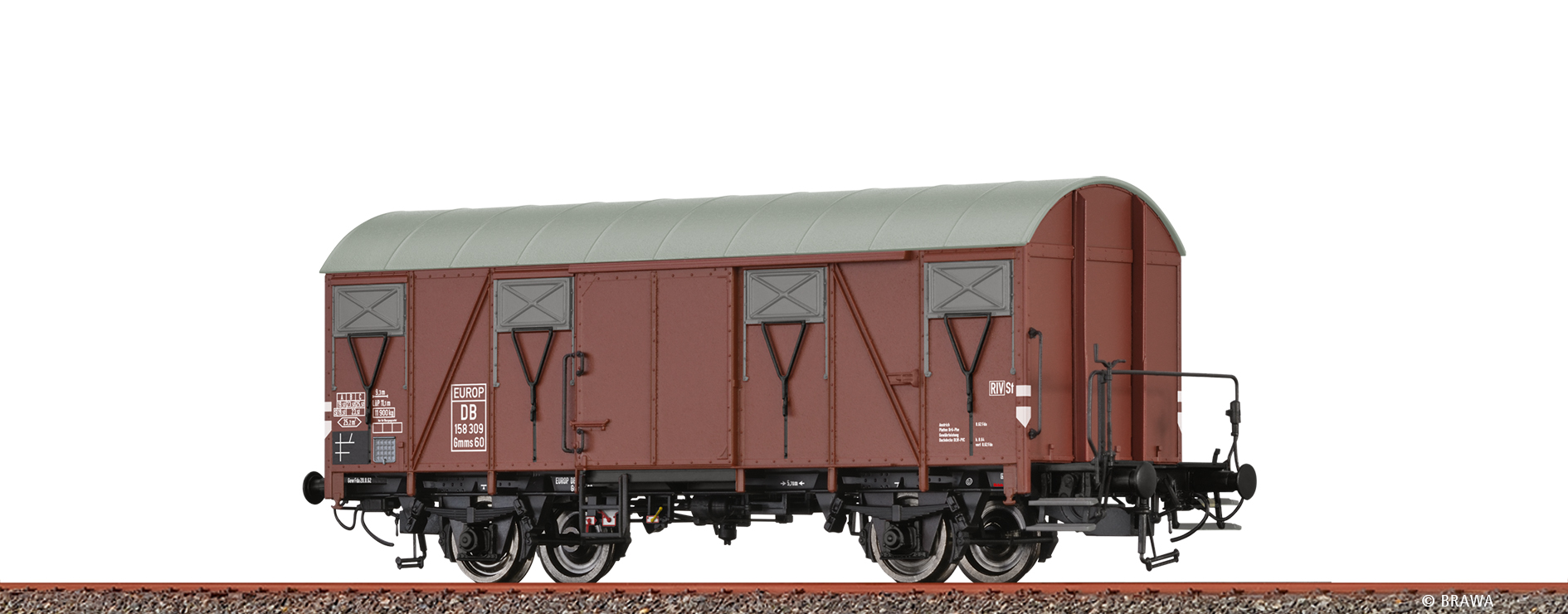 50142 DB ged. Güterwagen Gmms 60 EUROP Ep.3
