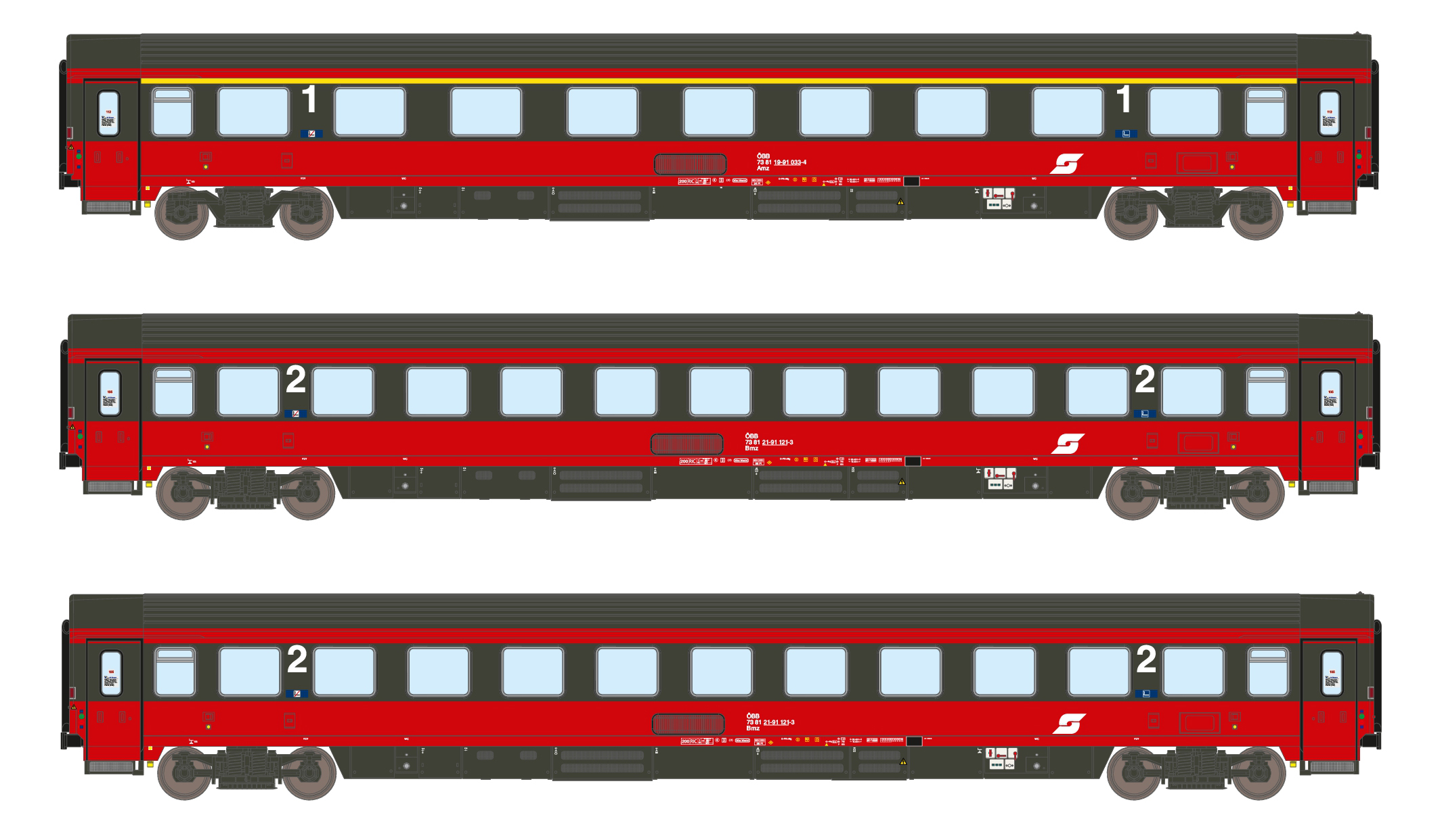 24000 ÖBB EC 64 Personenwagen-Set 3-tlg Ep.4