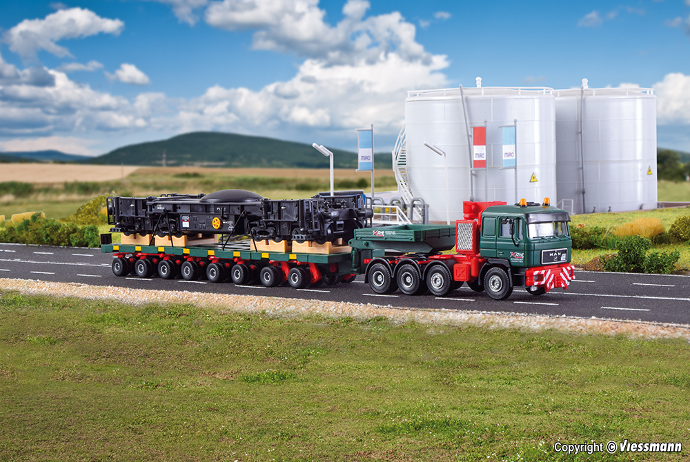 13601 H0 MB SK mit Scheuerle Plattf