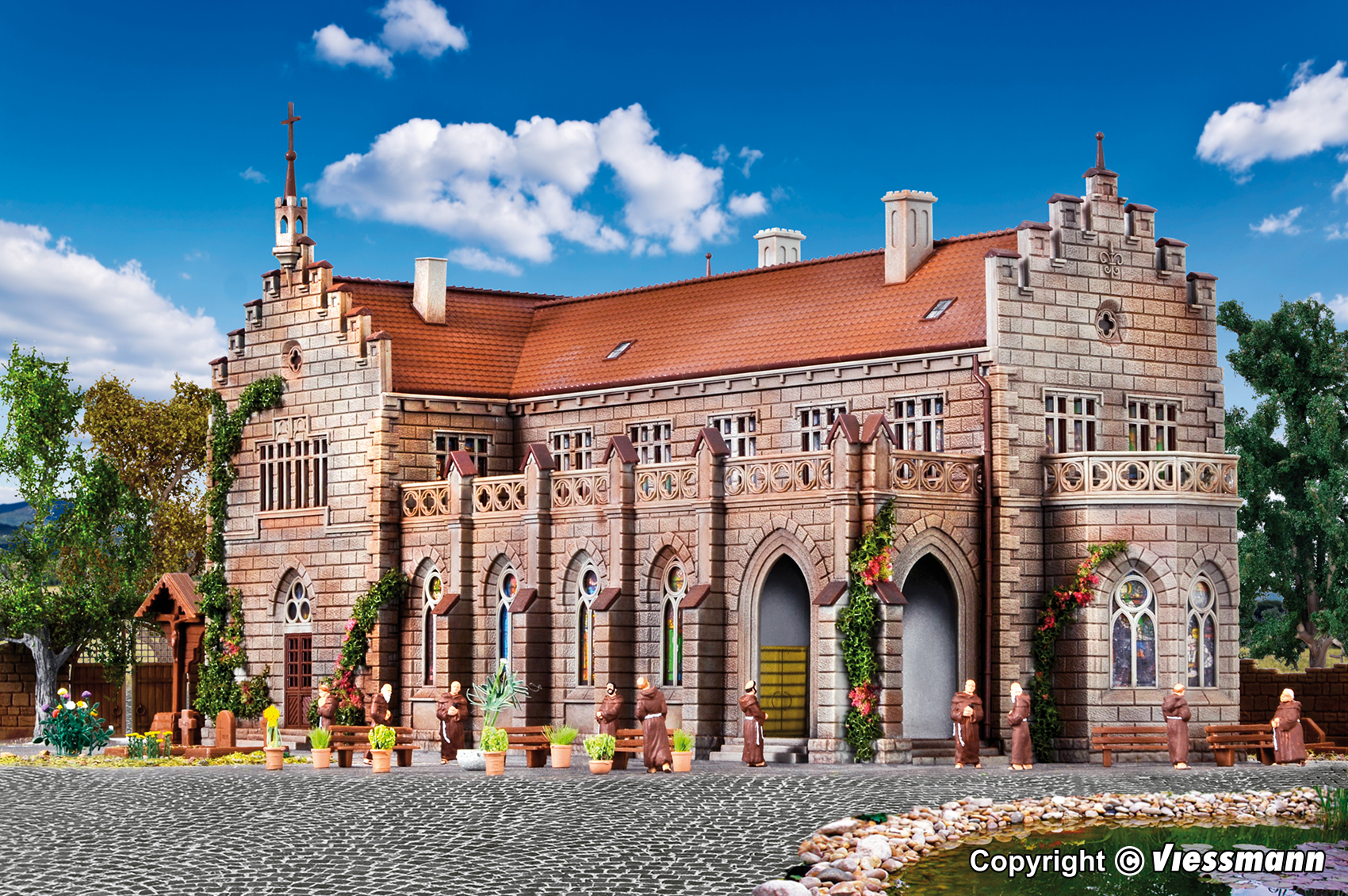 43860 H0 Klosteranlage mit Friedhof