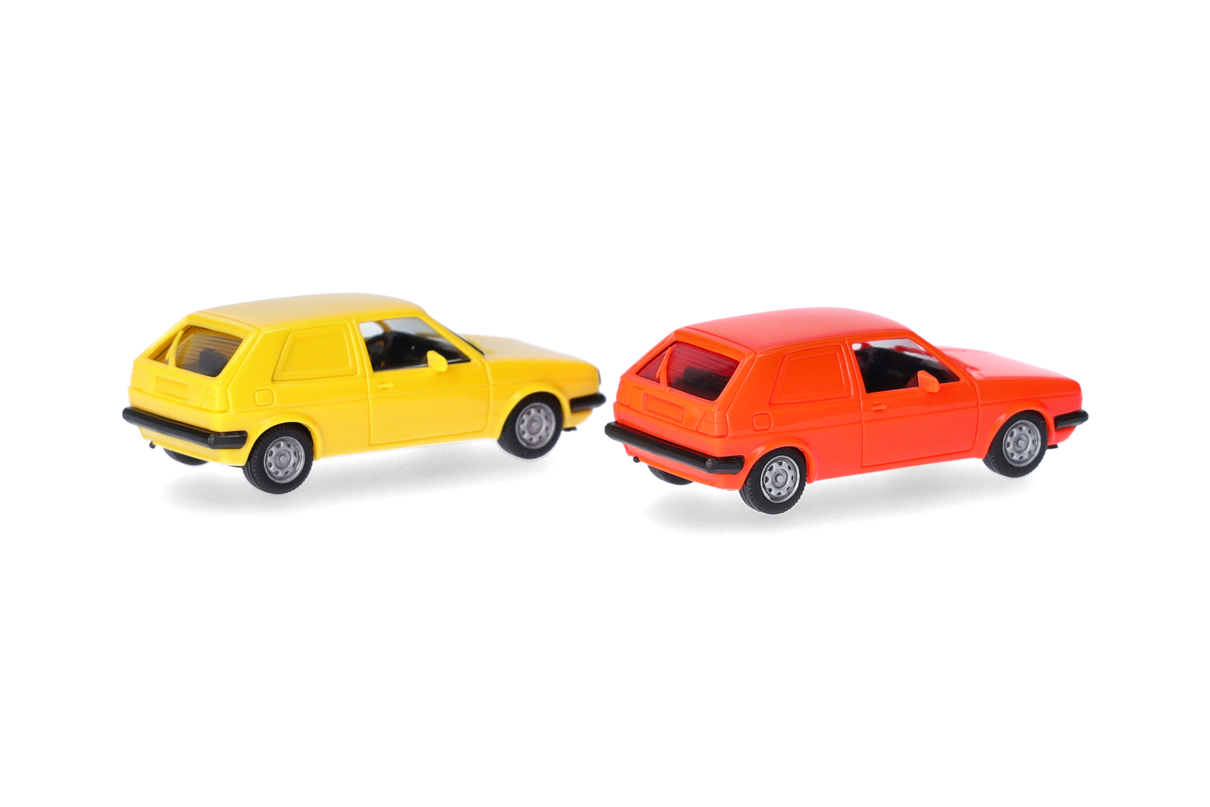 Herpa 014281 MiniKit: 2x VW Golf II Kasten rot/gelb
