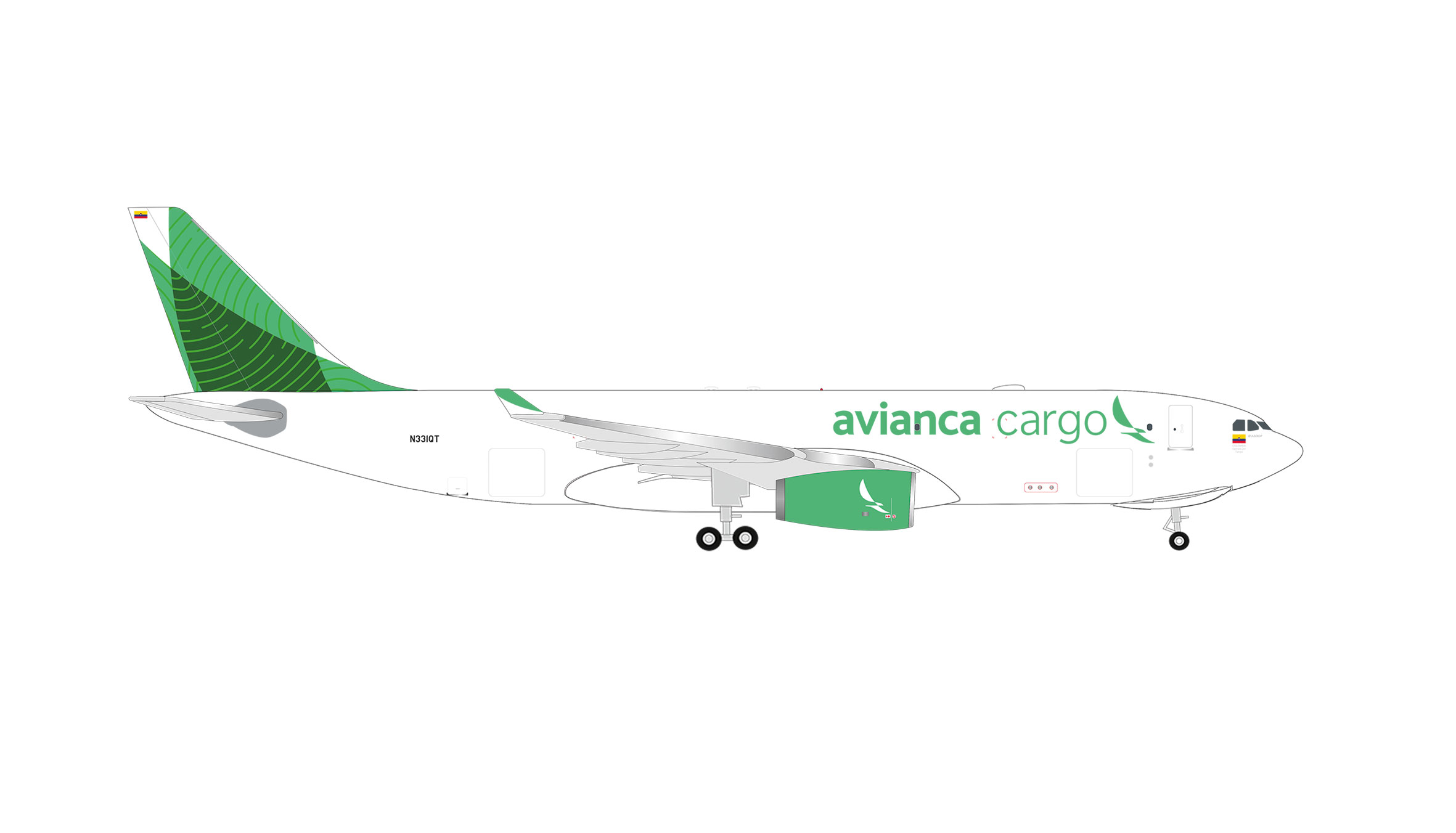 539562 Airbus A330-200F Avianca Cargo (grün)