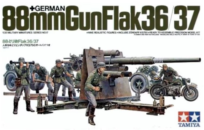35017 Dt.Flak 8,8cm 36/37 mit Zündapp KS750