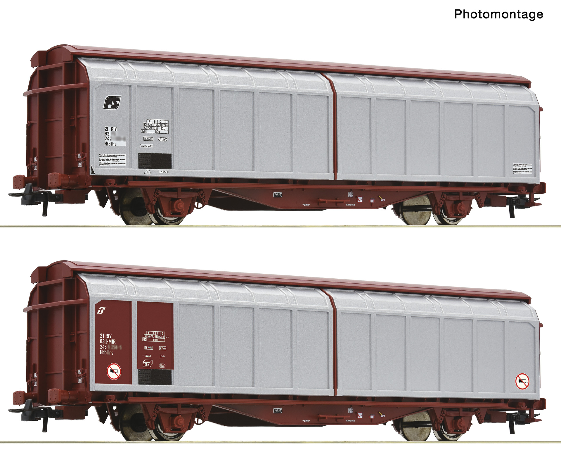 Roco 6600308 FS Schiebewandw. Hbbillns Set 2tlg. Ep.6