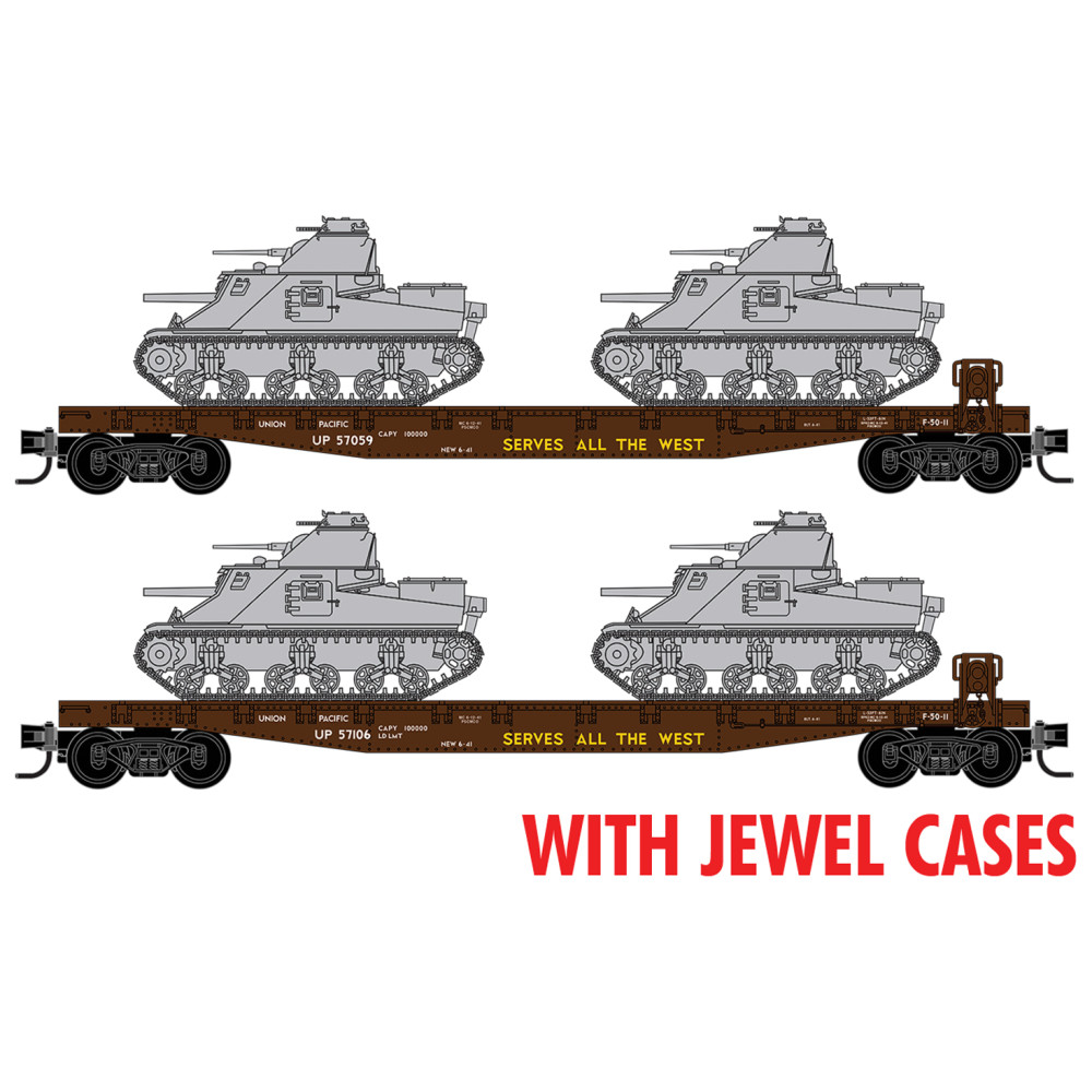 98302263 UP Flachwagen-Set 2-tlg. mit M3 Lee