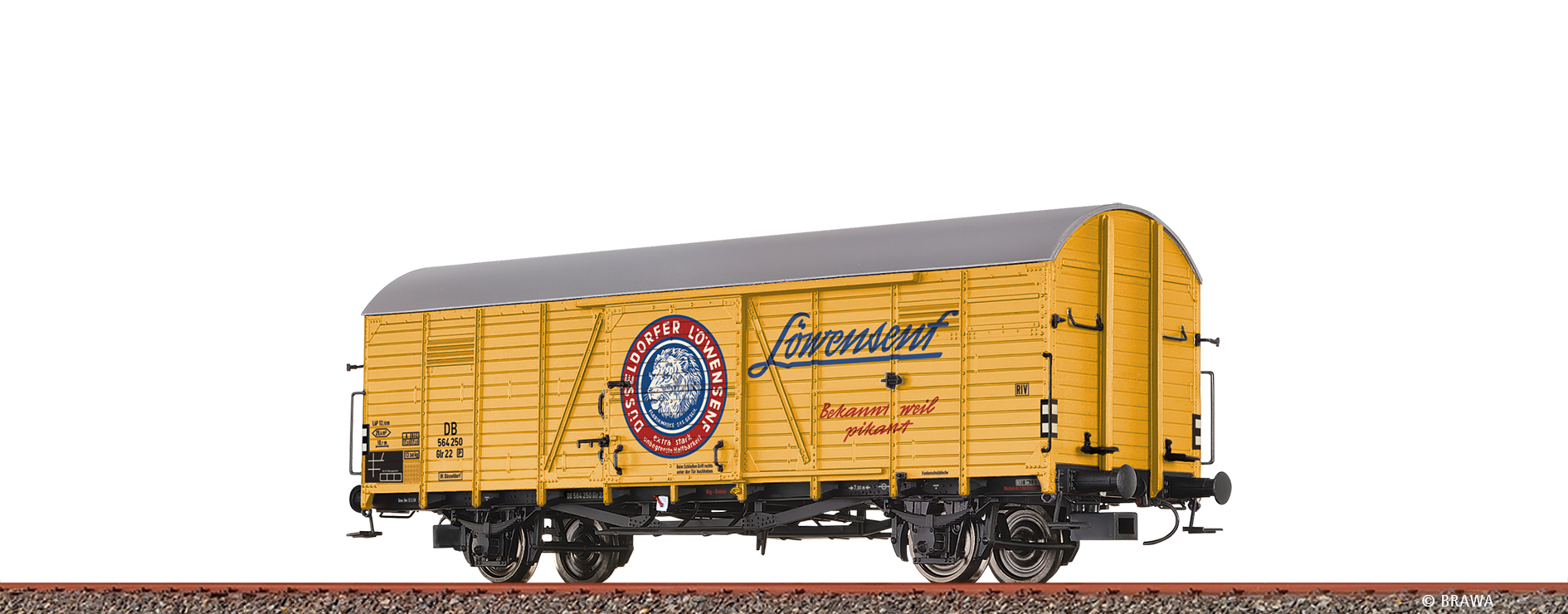 51177 DB ged. Güterwagen Glr22 Löwensenf Ep3