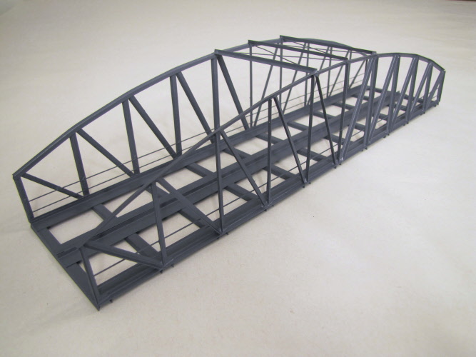 Hack BT33-2 Bogenbrücke 33cm, 2-gleisig, grau
