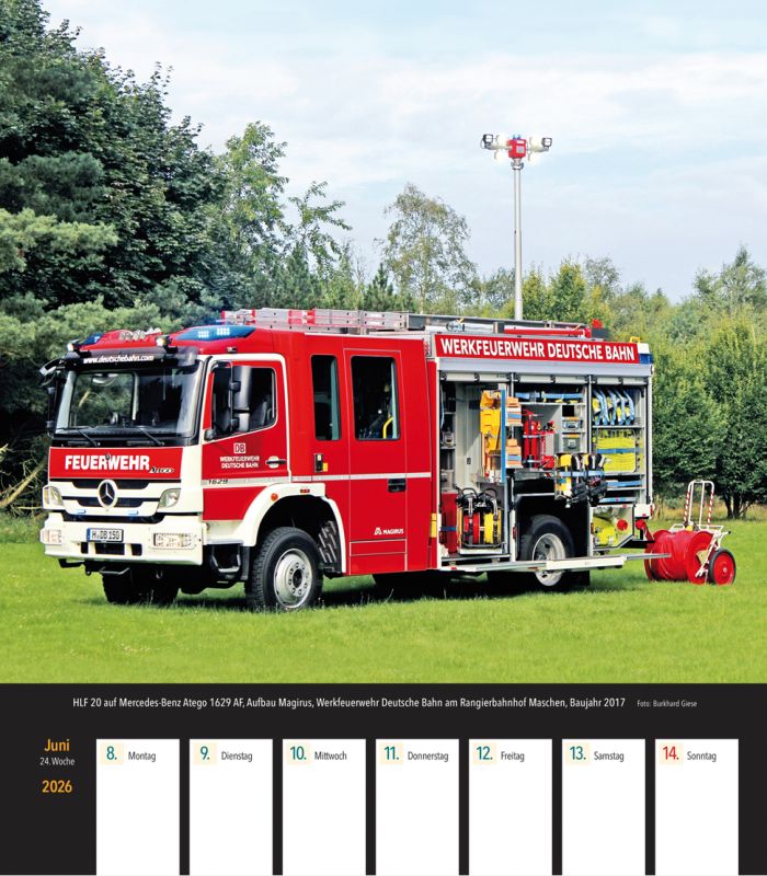 1165 Kalender: Feuerwehrfahrzeuge 2026