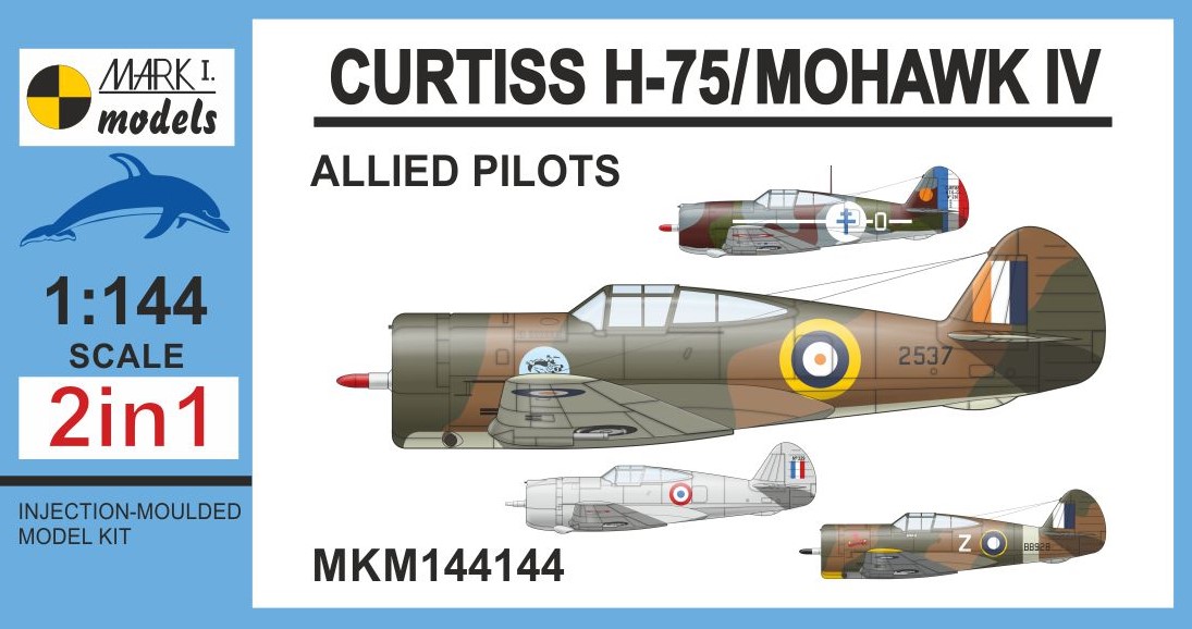 MKM144144 Curtiss H-75A/Mohawk IV Allied Pilots