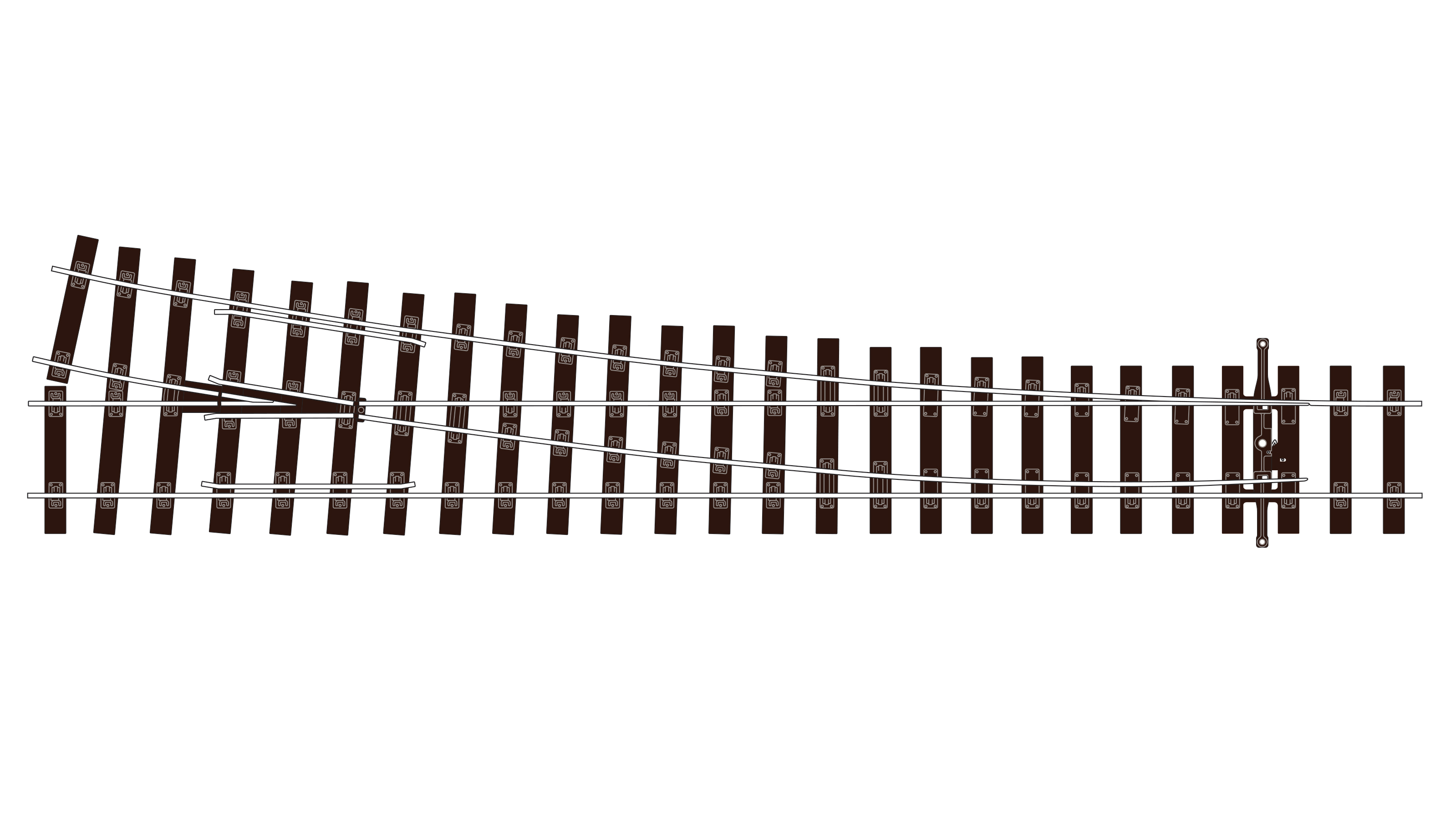 SLU1188 Weiche, großer Radius, rechts