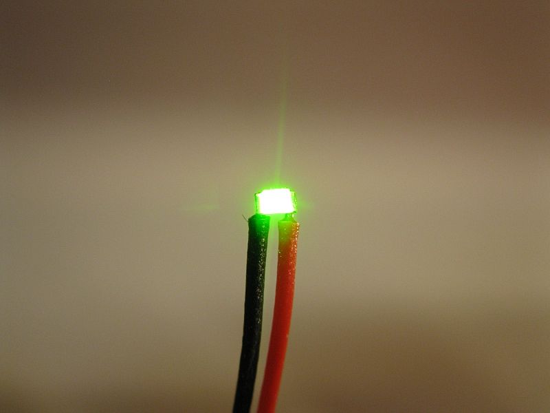 50029 LED SMD 0603 mit Kabel grün für Car Sys