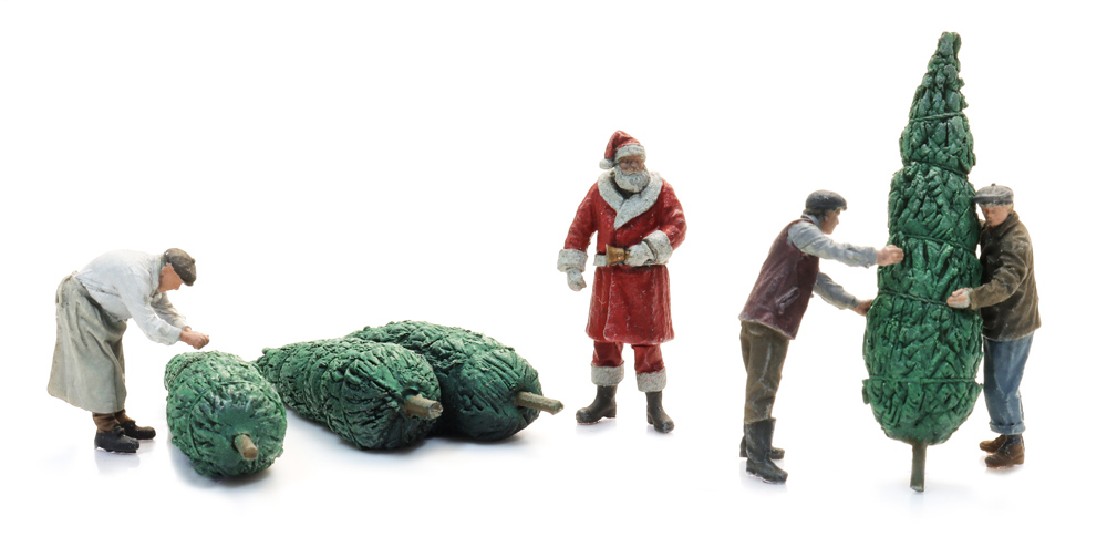 5120040 Weihnachtsmann mit Christbaumträgern