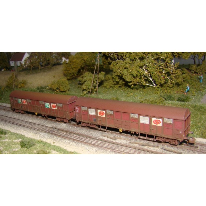 Trains 160 16013 SNCF gedeckte Güterwagen-Set 2-tlg Ep.5