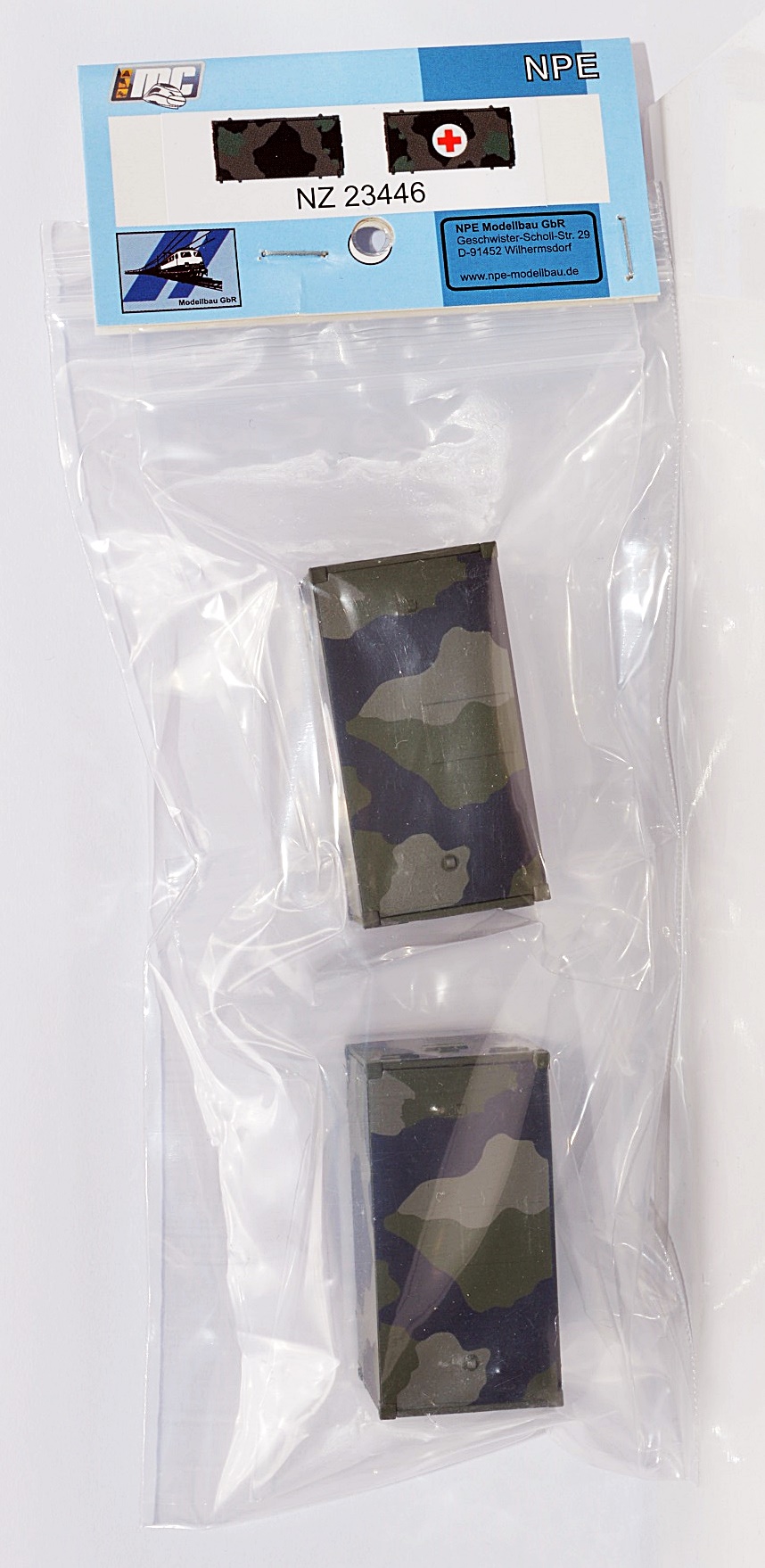 NPE NZ23446 Set FM2 Kabinen 2 Stück Tarnfarbe Typ 1