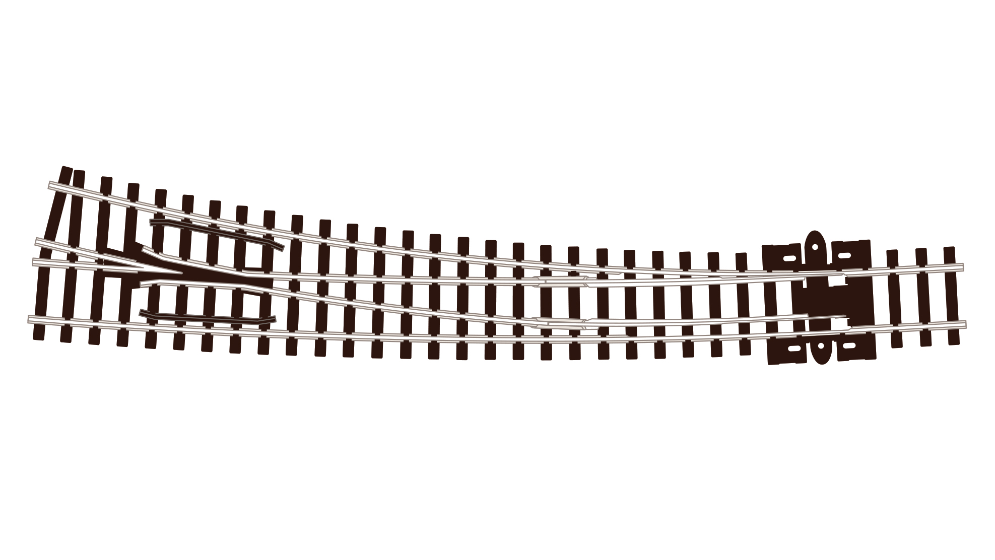 SLE386 Innenbogenweiche rechts großer Radius