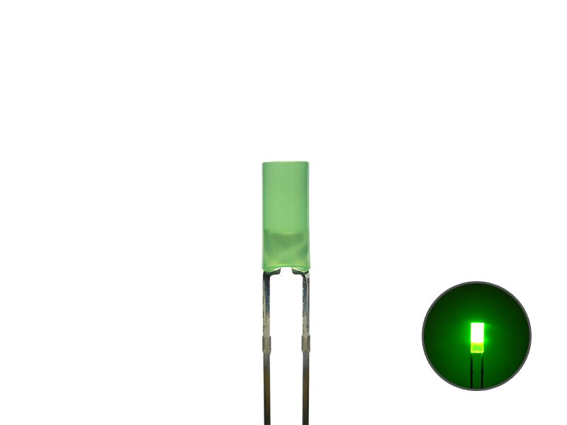 50831 LED Zylinder 3mm diffus grünlich