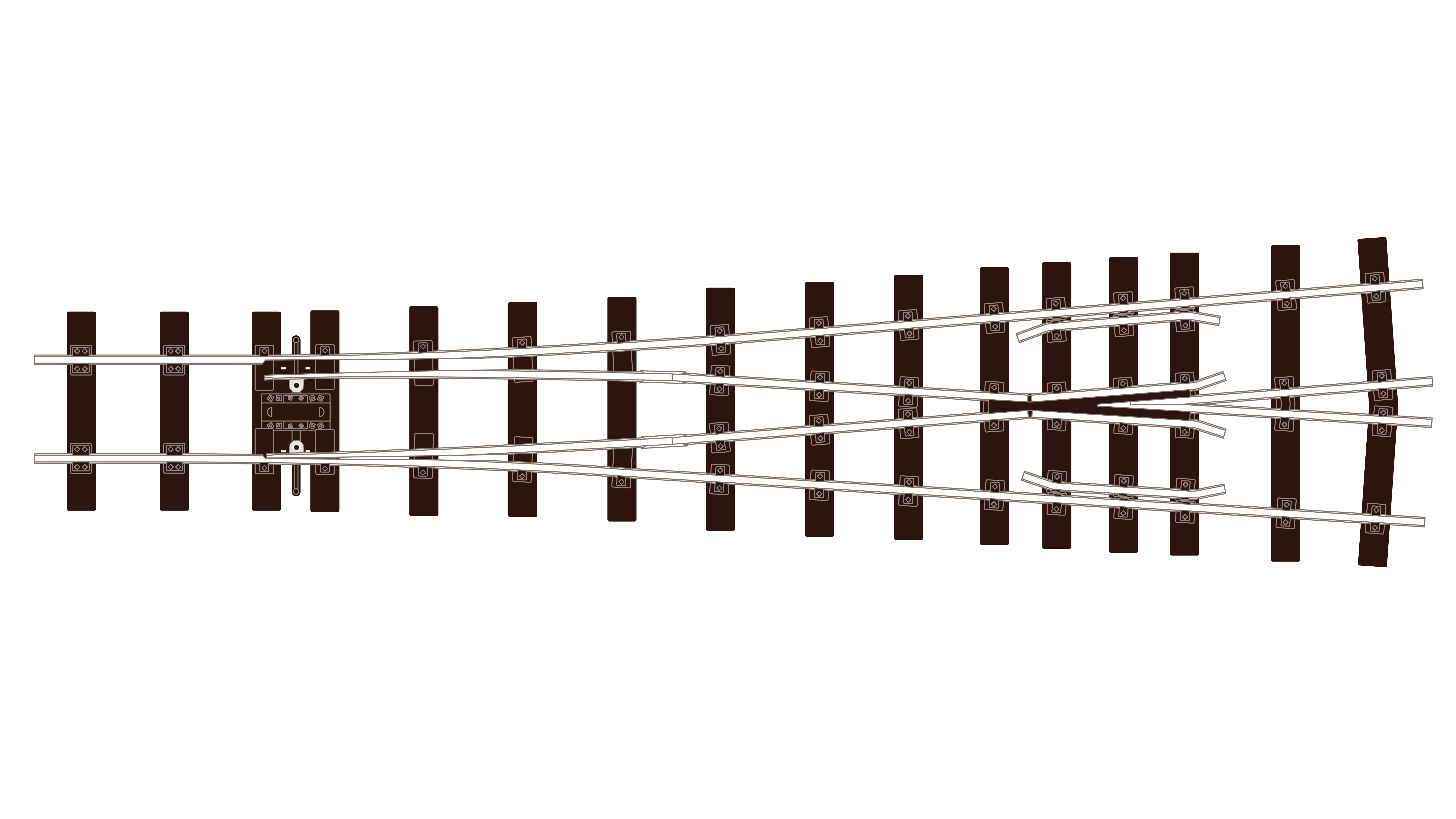 SLE697 Y-Weiche, mittlerer Radius