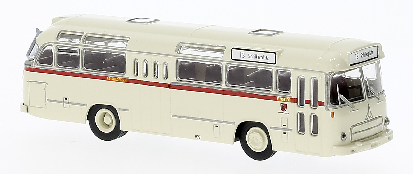 59938 Fleischer S5 Reisebus rot/beige