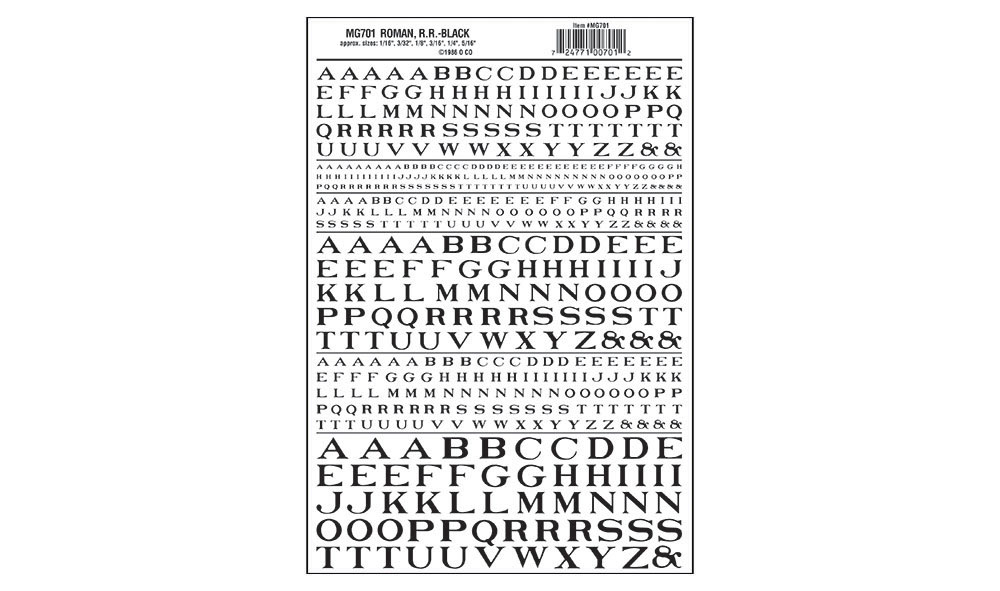 WMG701 Aufreibebuchstaben, schwarz