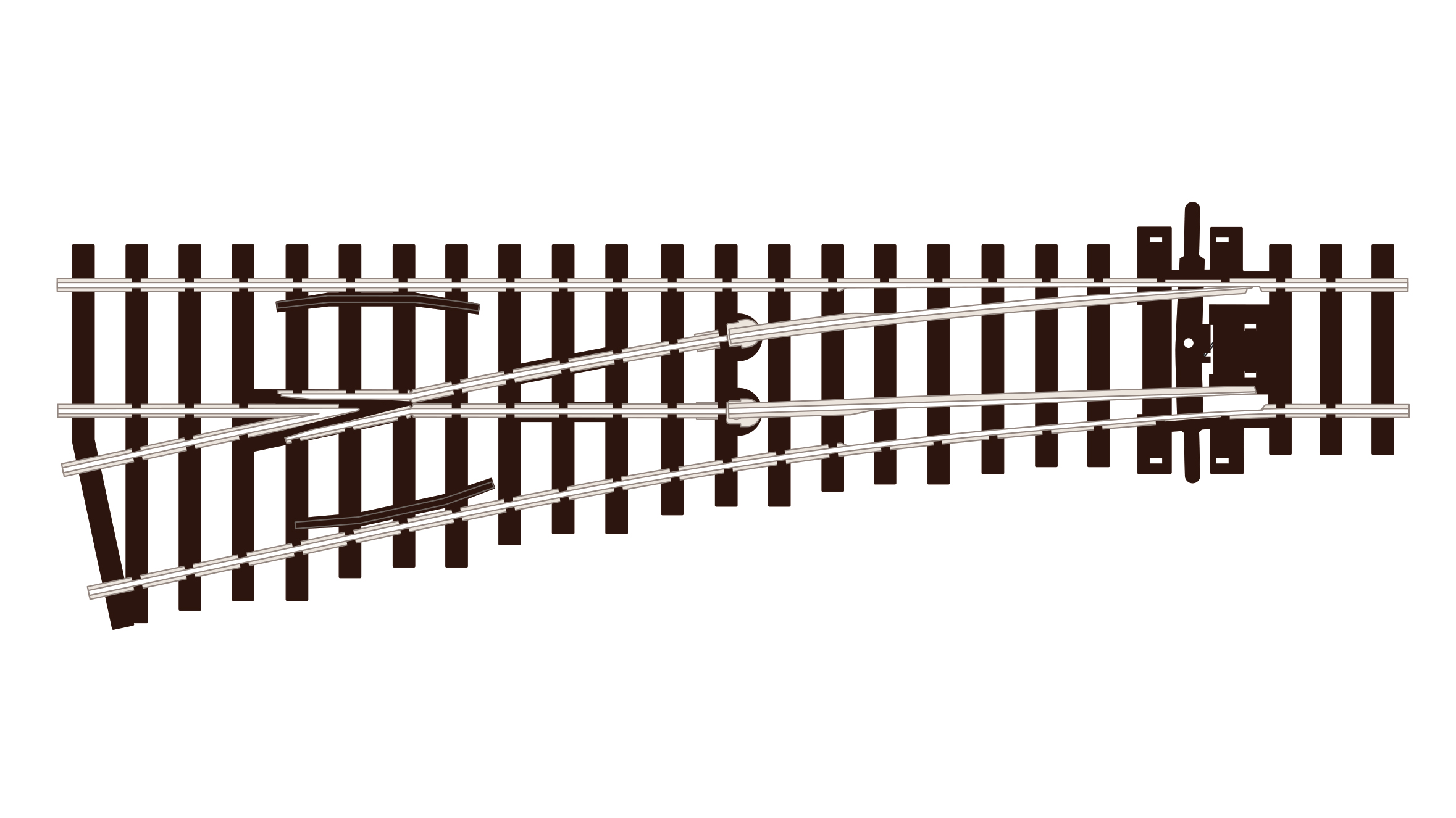 SLE192 Weiche links ,kl.Radius