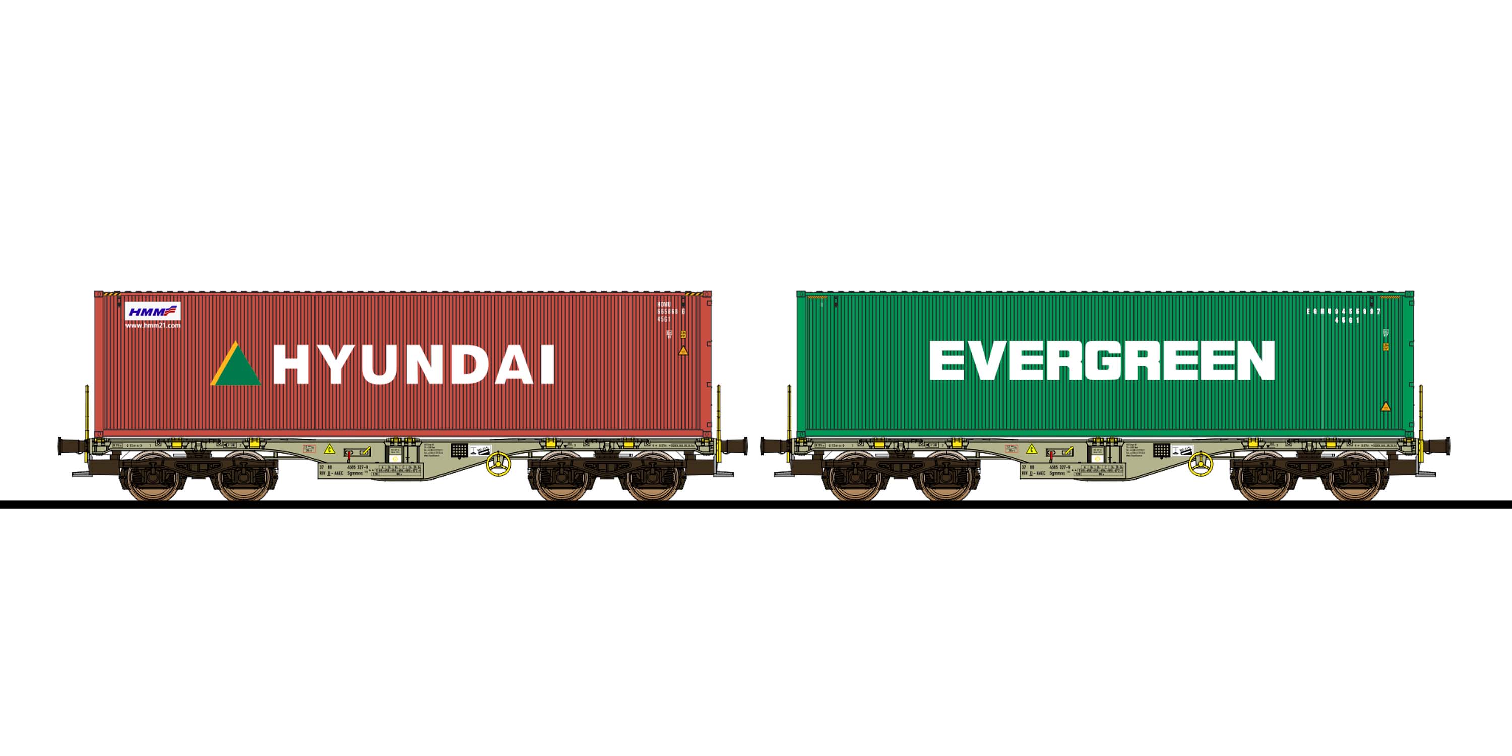 36609 AAE Containertragwagen-Set 2-tlg Ep.6