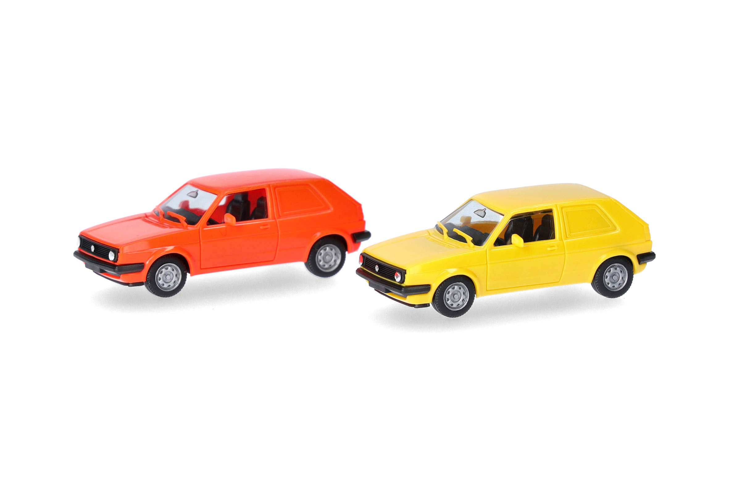 Herpa 014281 MiniKit: 2x VW Golf II Kasten rot/gelb