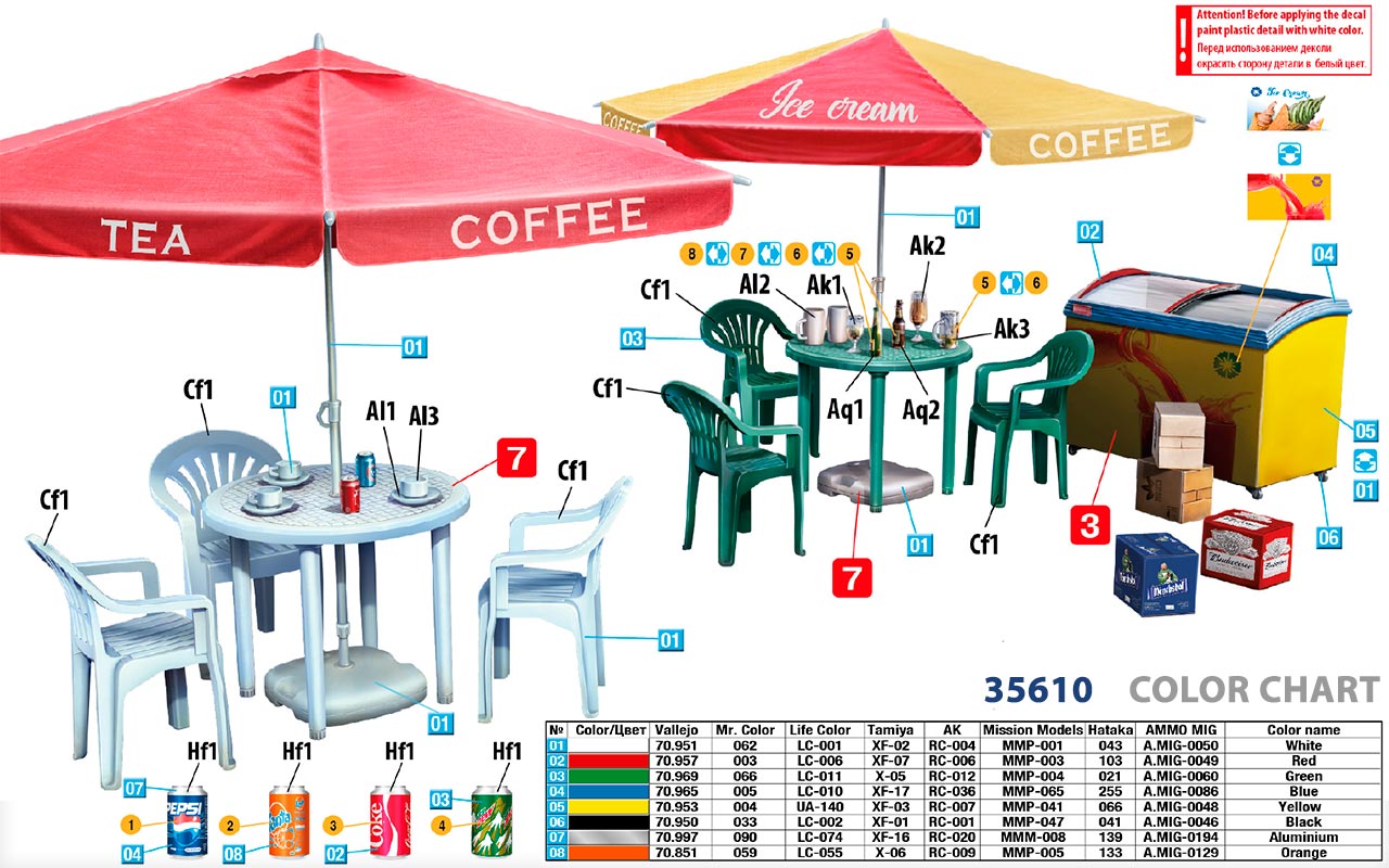 MiniArt 35610 Modernes Straßencafe