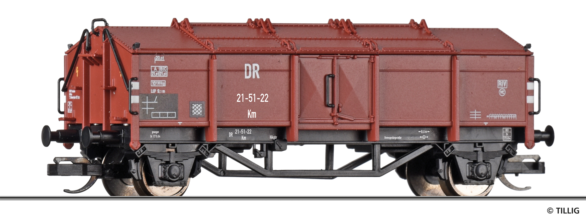 95580 Klappdeckelwagen Km der DR
