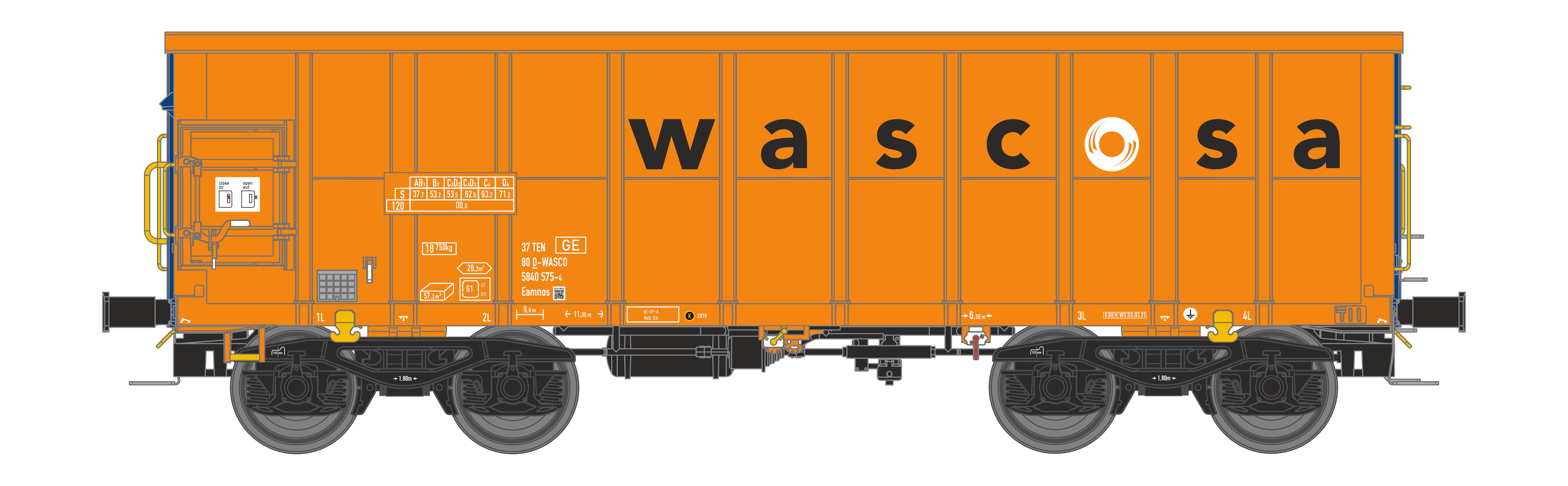 NME 543607 WASCOSA Off. Güterwg. Eamnos 11,3m Ep.6
