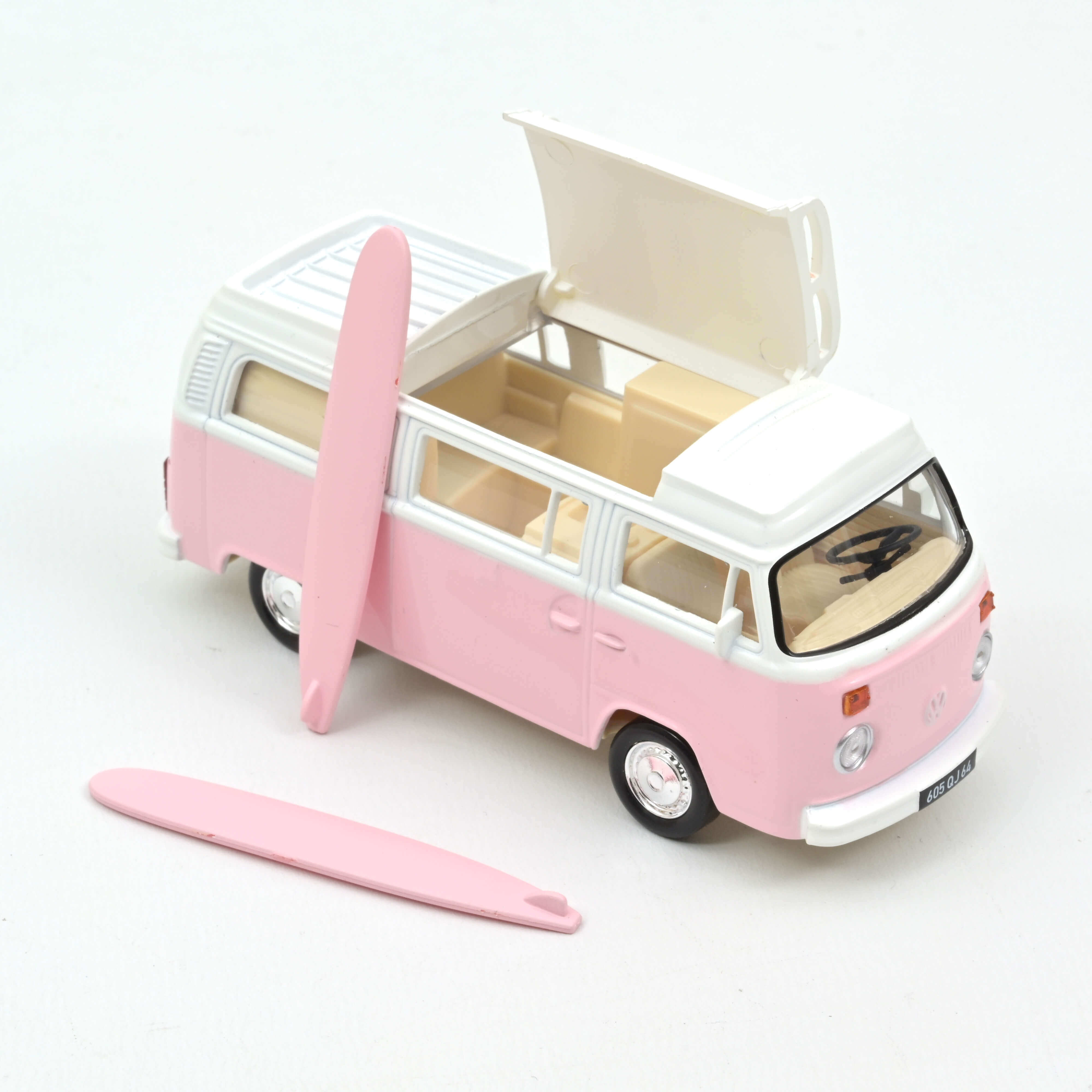Norev 841102 JetCar: VW T2b Campingbus rosa/weiß