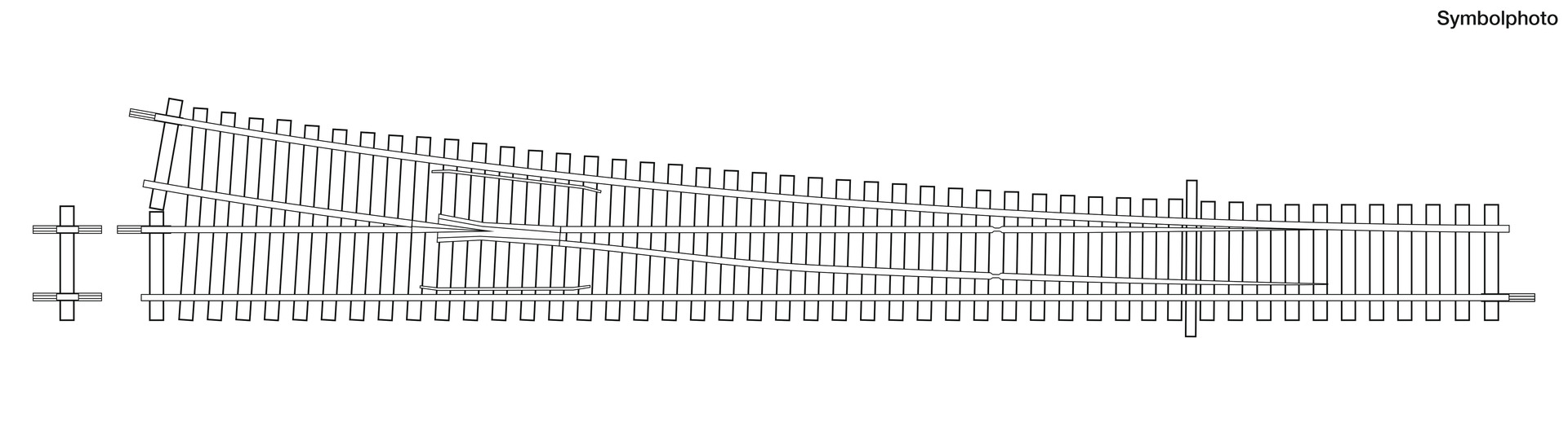 4042491 Betonschwellen-Weiche rechts WR 10°