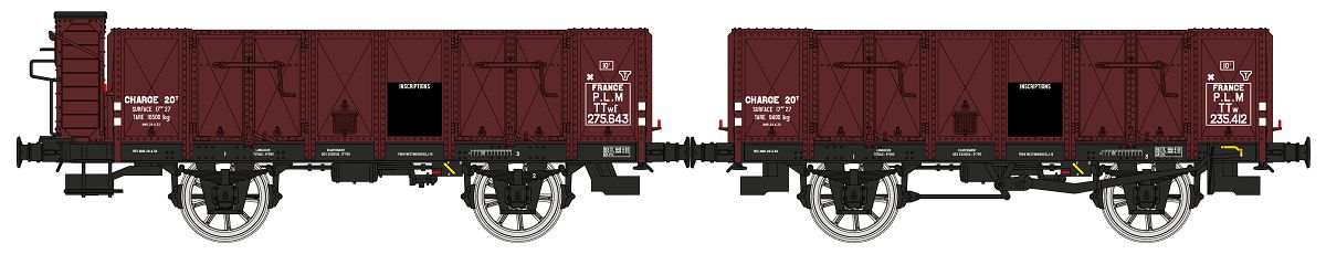 REE Modeles WB-827 PLM Hochbordwagen-Set 2-tlg. Ep.2