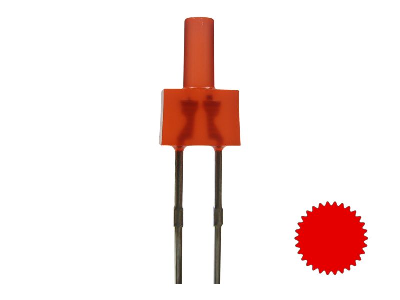 50796 Tower LED lang 2mm rot diffus blinkend