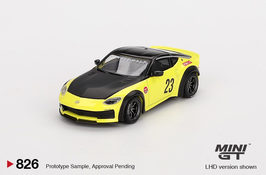 MGT00826-L MiniGT: Nissan Z LB Nation Works gelb