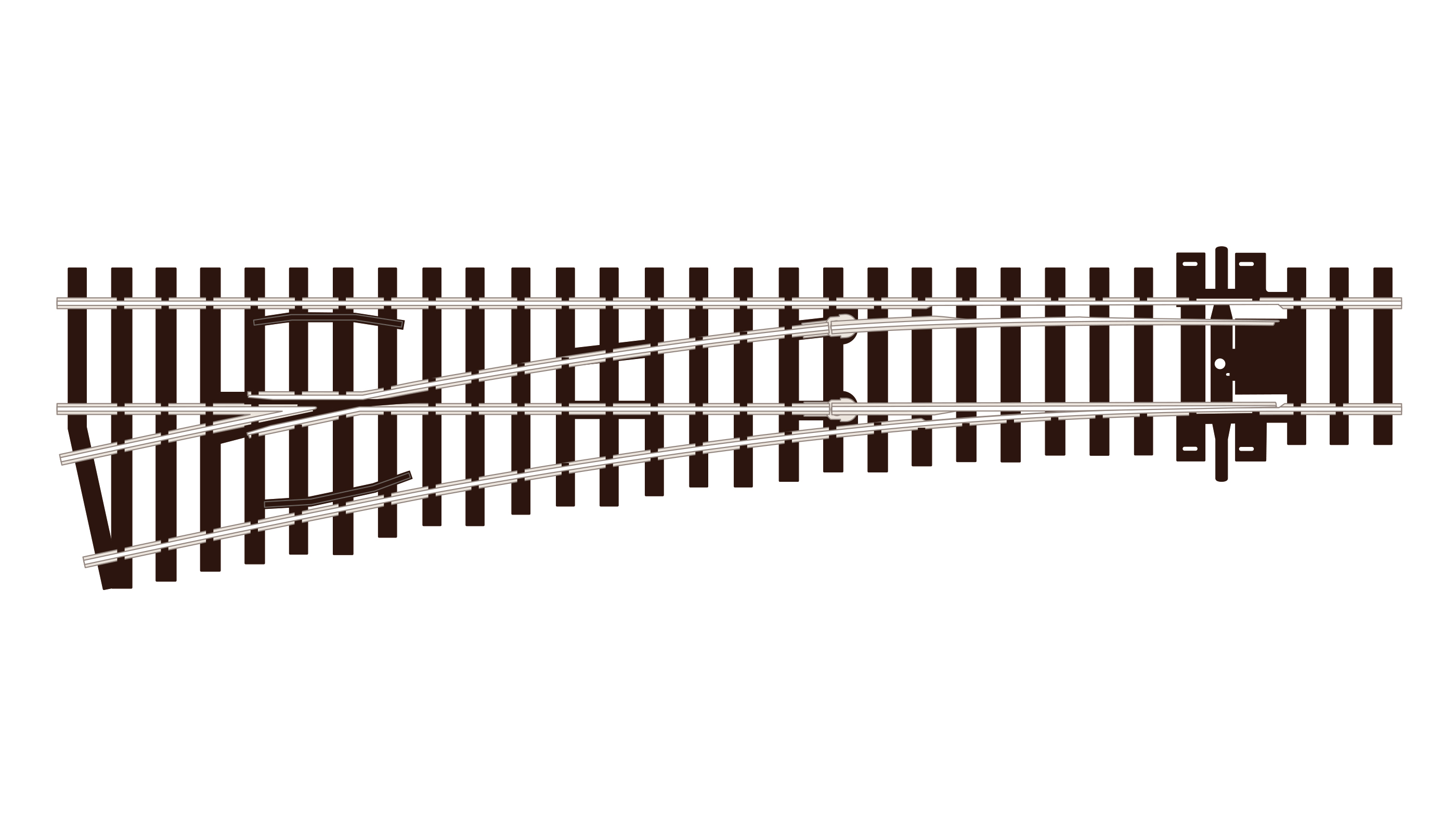 SLE196 Weiche links  mittl. Radius
