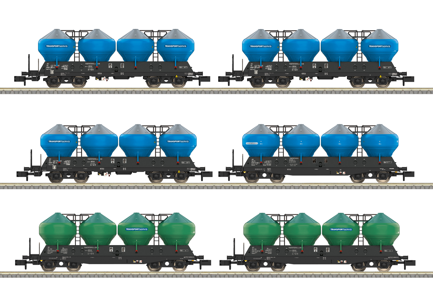 18301 TRANSPORTSERVIS Wagen-Set 6tlg. Uacs Ep6