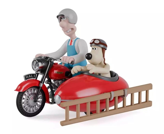 CC80701 Wallace & Gromit Motorrad mit Beiwagen