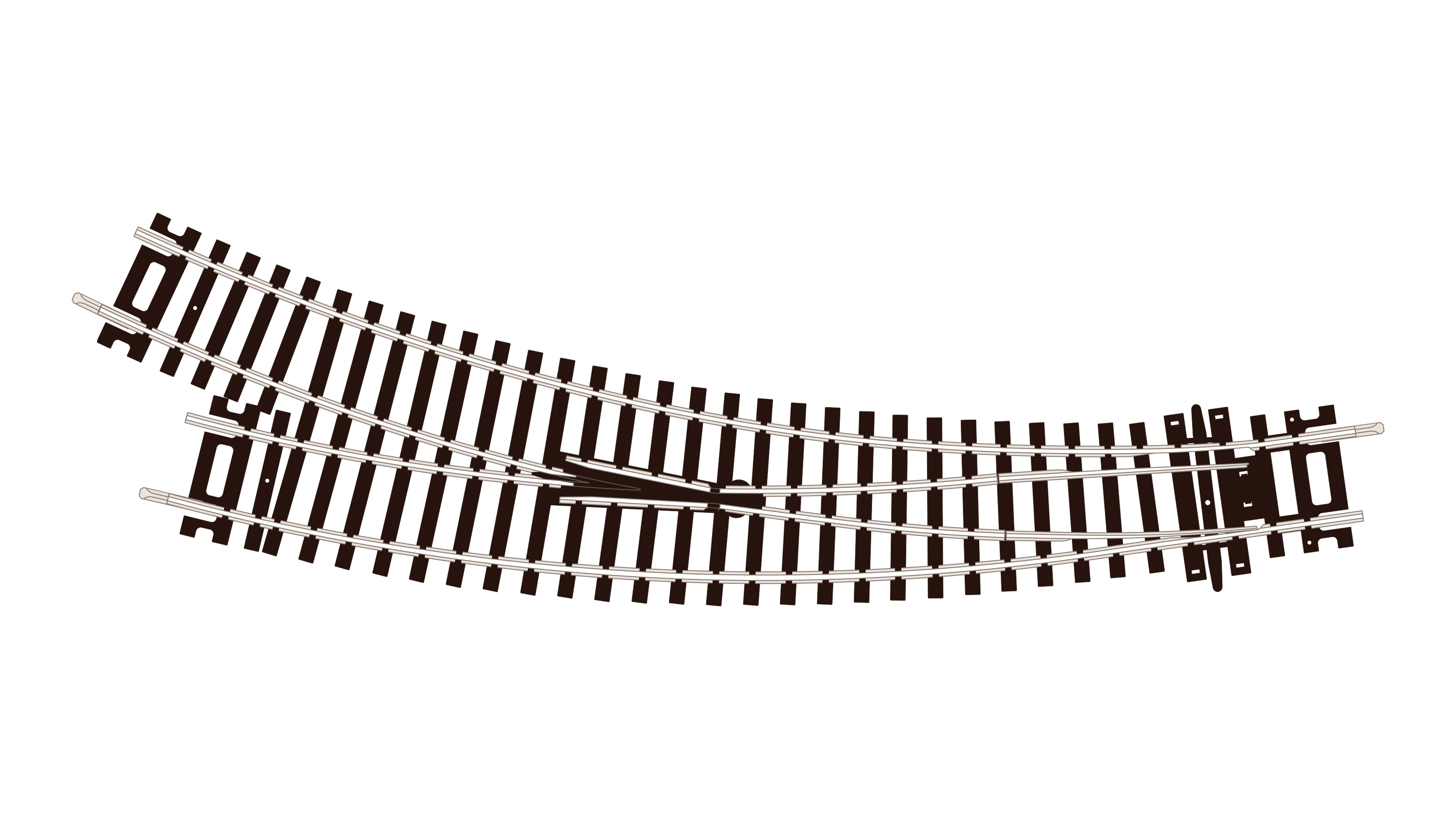 ST244 Gebogene Weiche, rechts