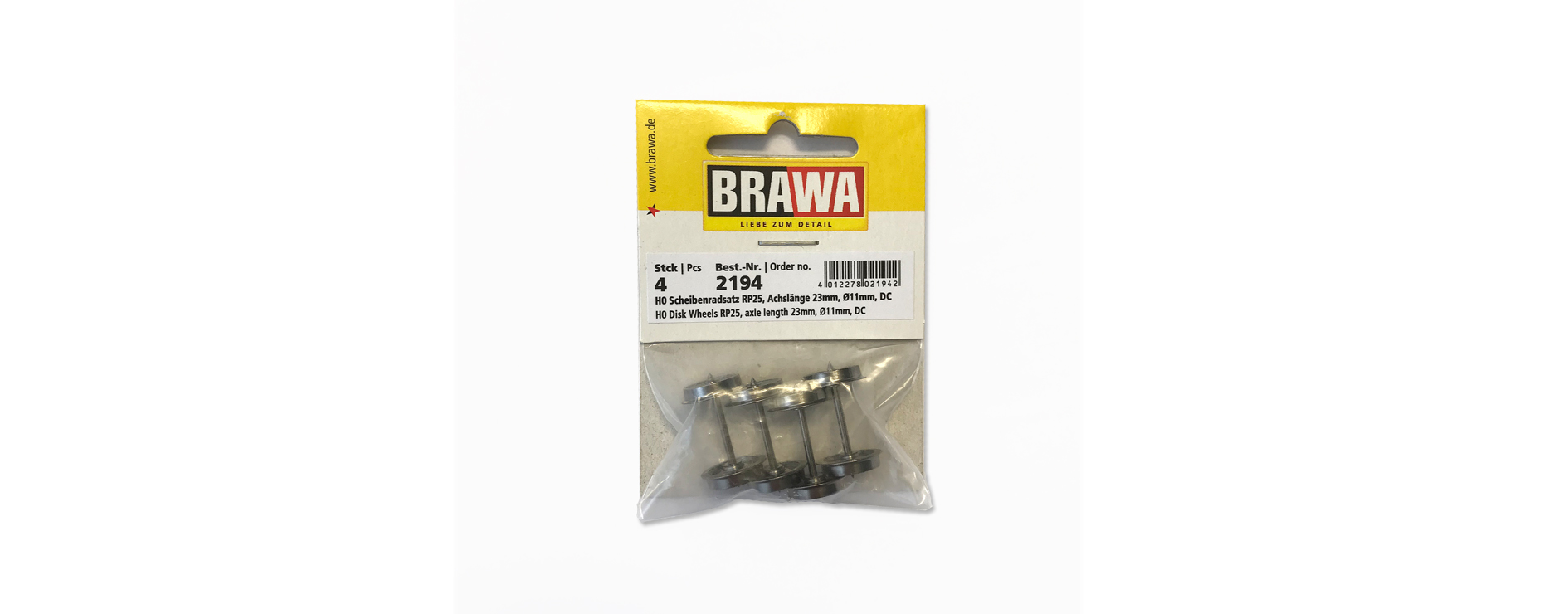 2194 H0 Radsatz RP25 DC 23mm (4St)