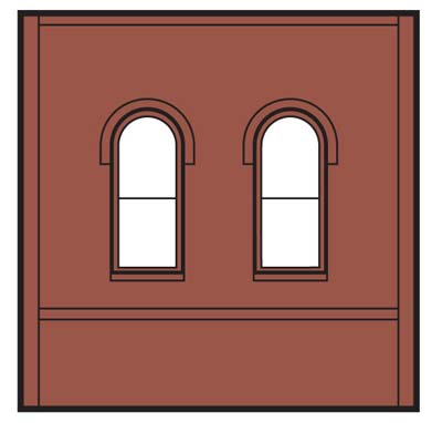 DPM30103 Dock Level Arched Window, 4 St.