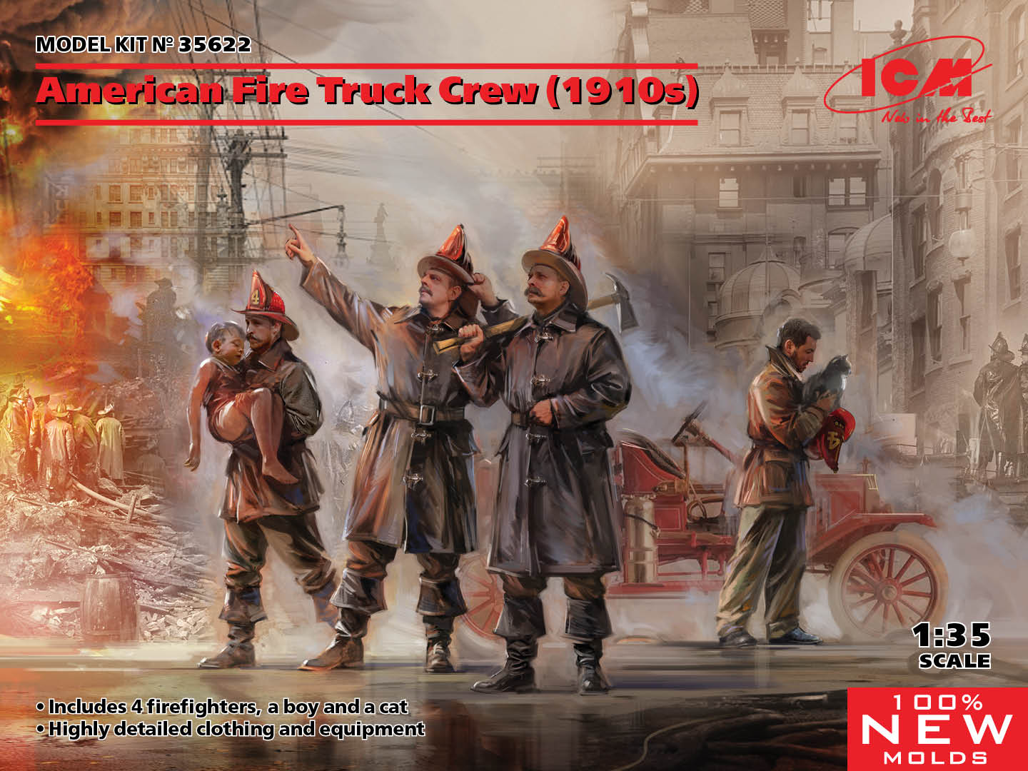 35622 Fire Truck Crew 1910 - Feuerwehrmänner