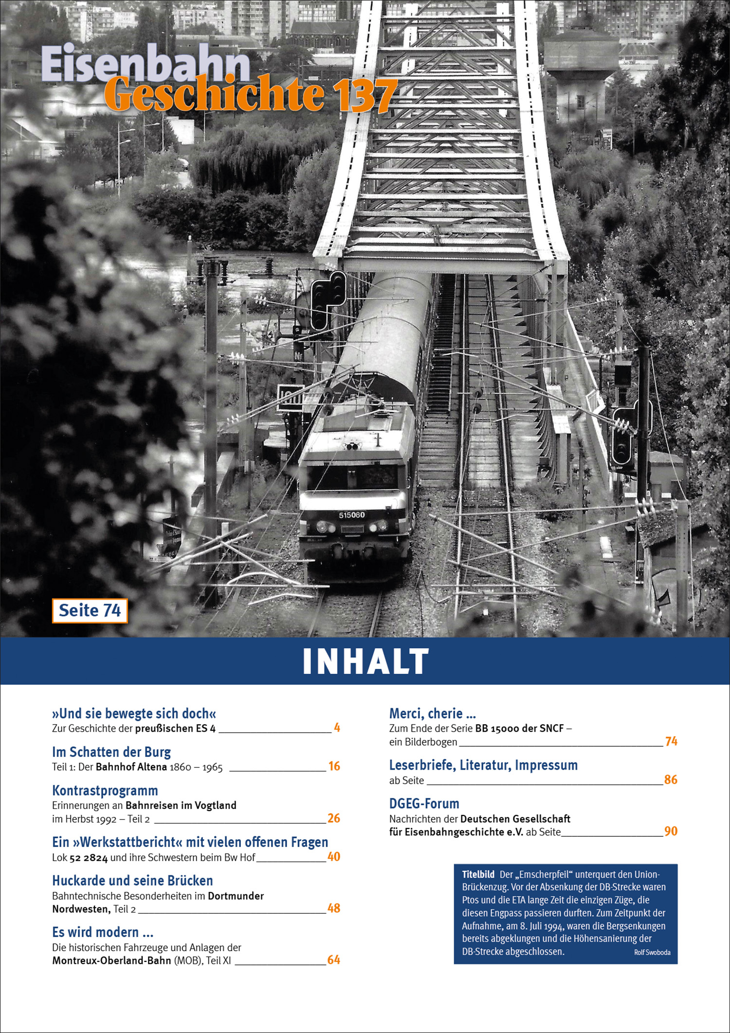 DGEG 137 Eisenbahn Geschichte Nr. 137