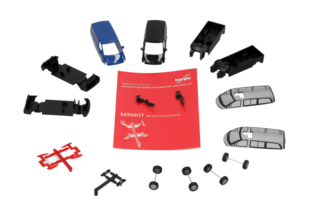 014229 MiniKit: MB Vito Kasten (W639) blau/schw