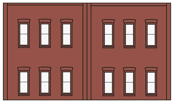 DPM60122 Two- Story 12 Windows, 3 St.