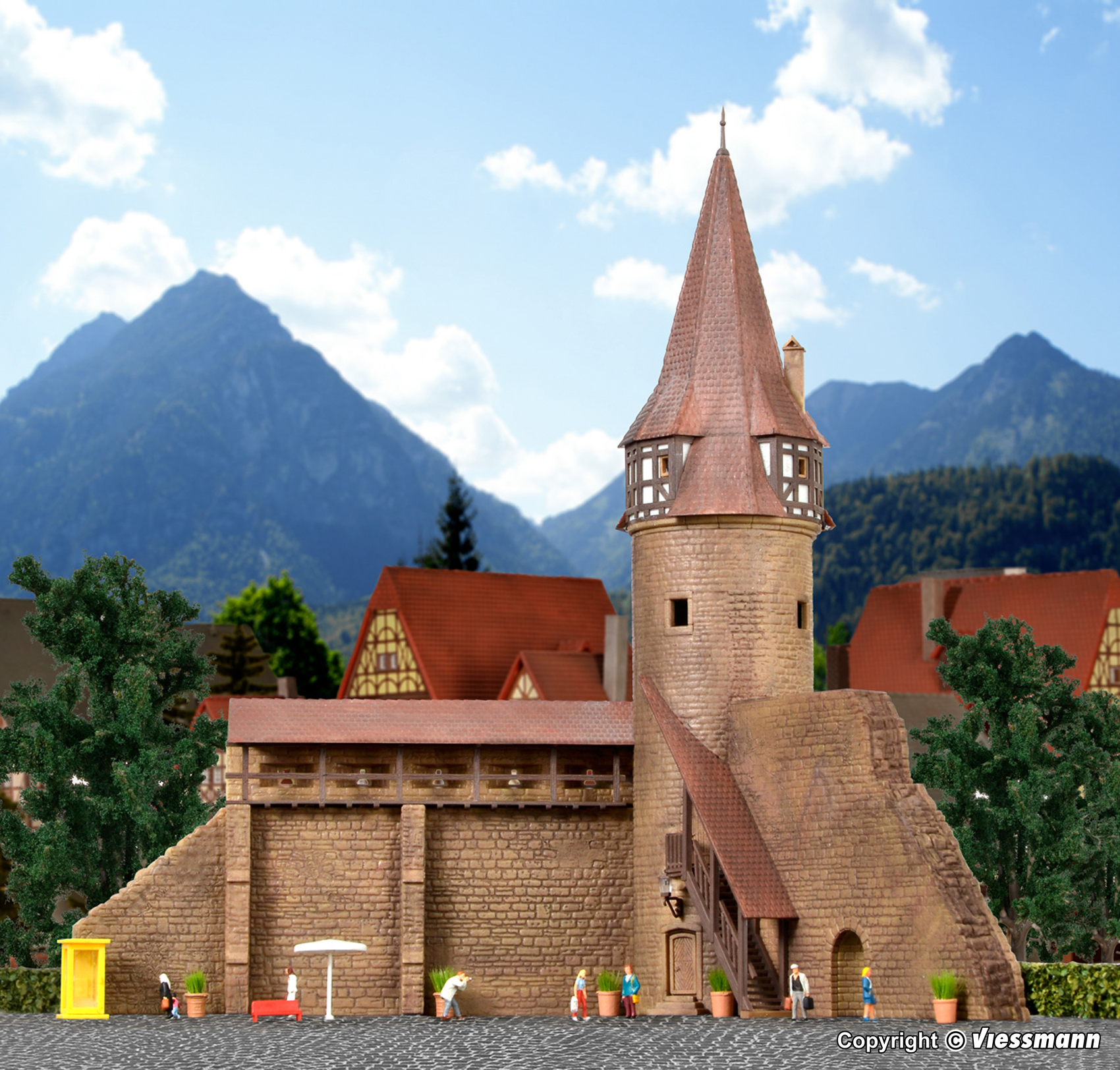 Kibri 37109 Rundturm mit Mauer Marktbreit
