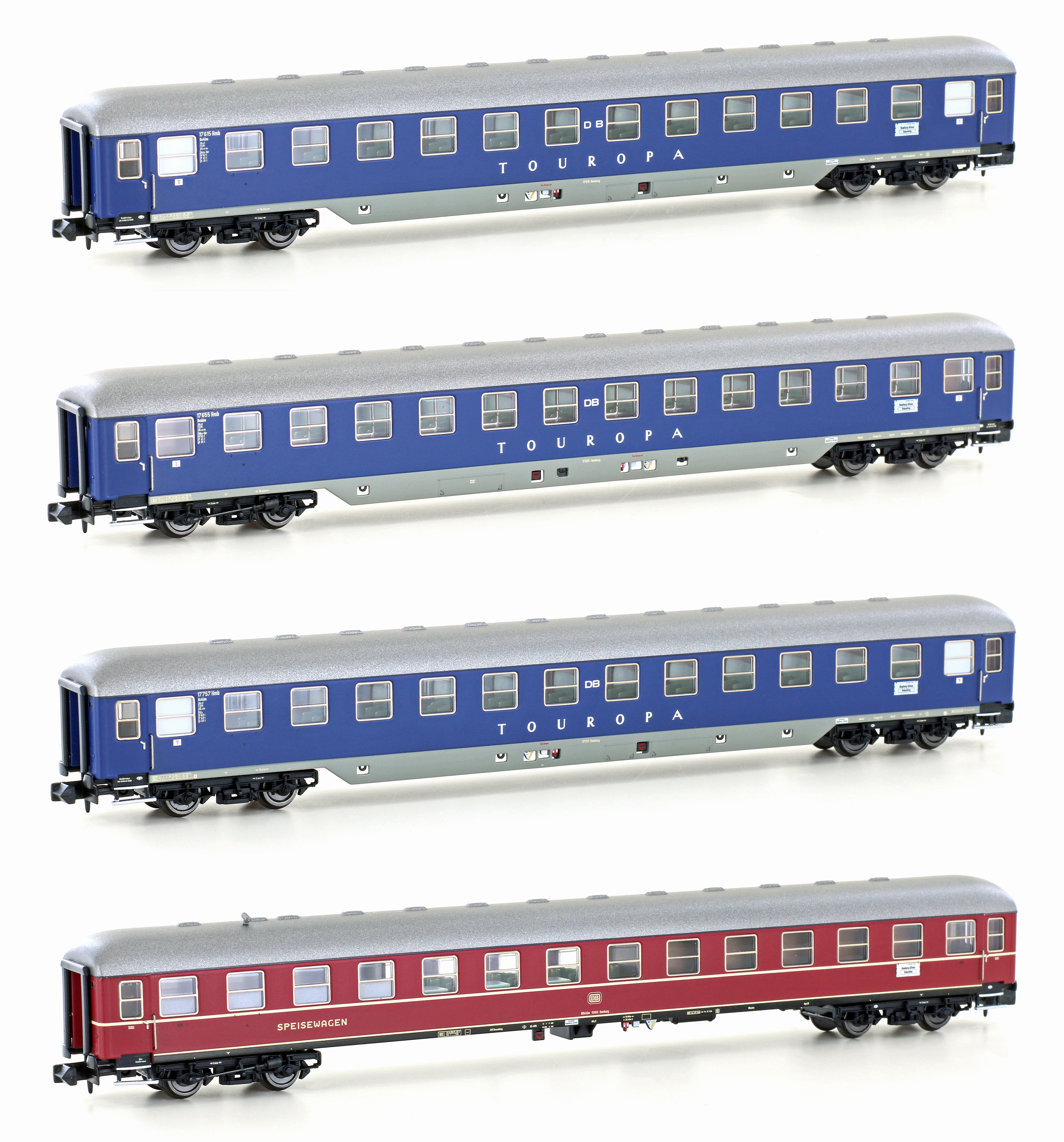 22201 DB Touropa Personenwagen-Set 4-tlg Ep.3b