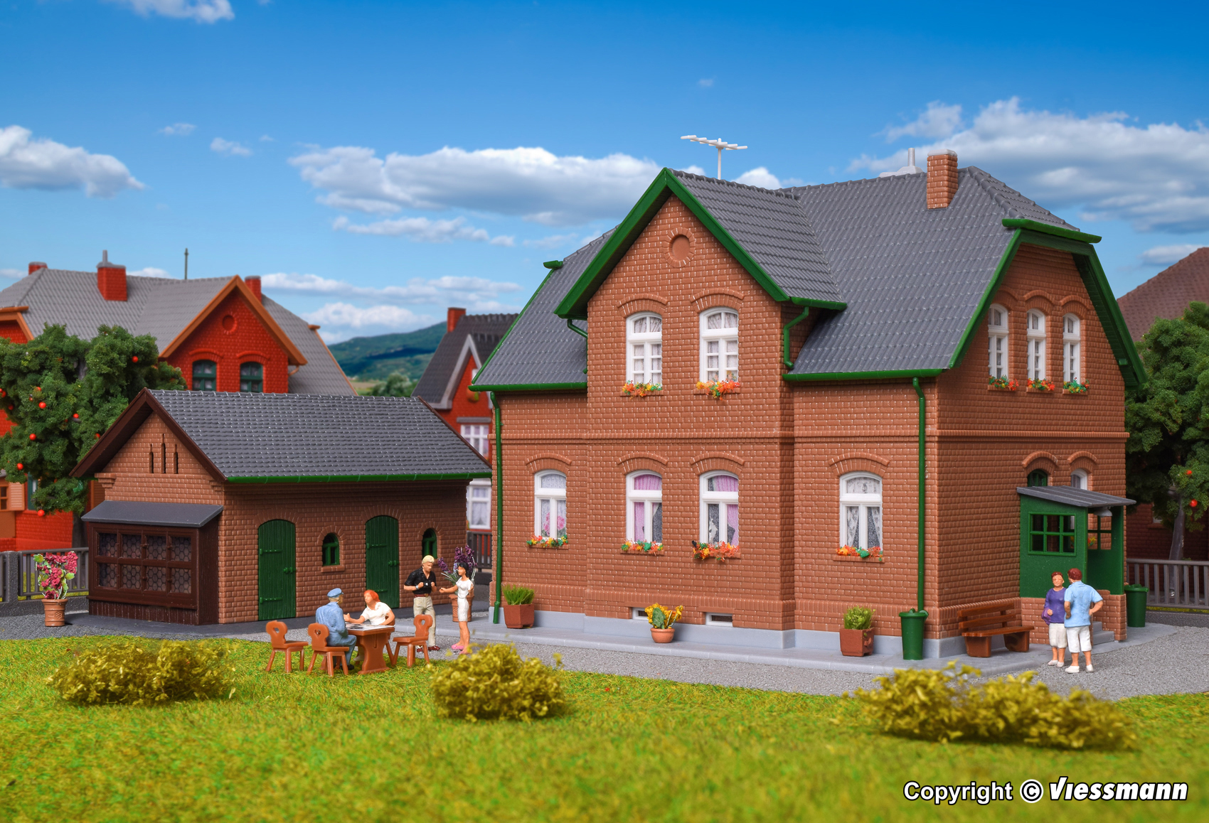 Kibri 38192 Werkswohnhaus mit Nebengebäude