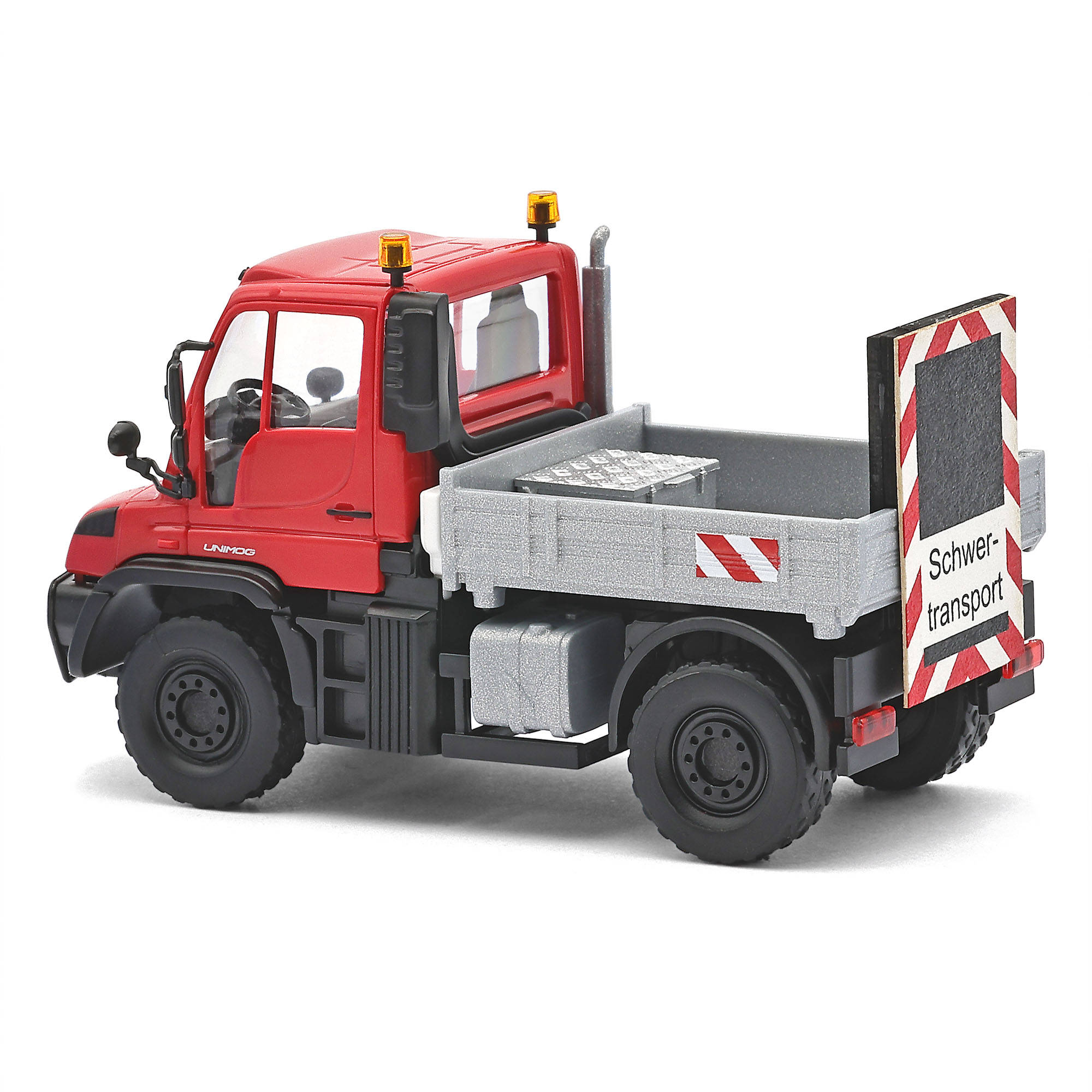 Busch Autos 50937 MB Unimog U430 Schwerlasttransportbeglei