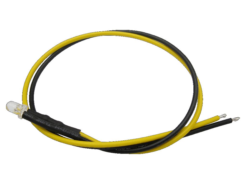 51206 10 Stück LED 3mm klar mit Anschlusskabe